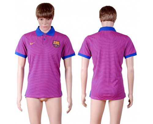 Barcelona Blank Purple Polo Shirts - Click Image to Close